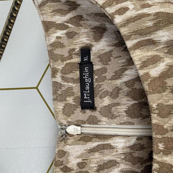 J. McLaughlin Lynda Tan Leopard Print Faux Suede Dress - Size - XL - Picture 6 of 7